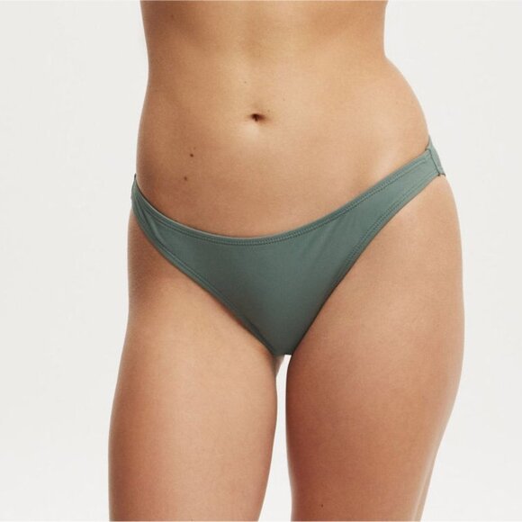 COTTON ON BODY Womens Refined High-Side Brazilian Bikini Bottom-Green New/Size M - Picture 1 of 1
